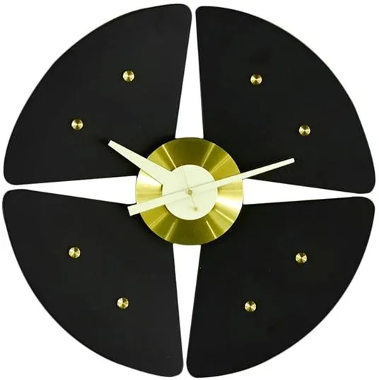Vitra Petal Clock Relógio Preto/Latão