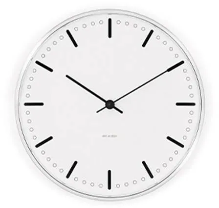 Relógio de Parede Arne Jacobsen City Hall - Ø:29 cm - Branco