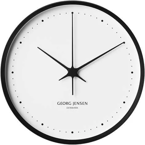 Relógio Georg Jensen Henning Koppel ø 30 cm - Preto/branco